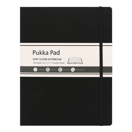 Soft Cover Letter College Ruled Blk (Pack of 2)