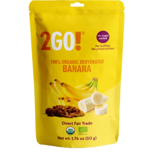 2GO Grocery > Snacks > Fruit Snacks 2GO: Organic Dried Banana, 1.76 oz