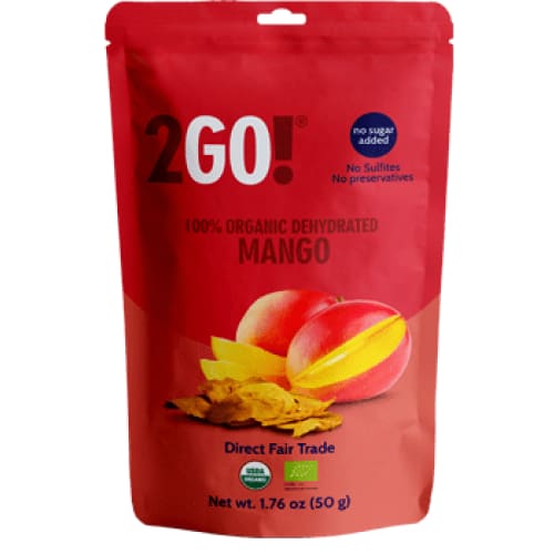 2GO Grocery > Snacks > Fruit Snacks 2GO: Organic Dried Mango, 1.76 oz