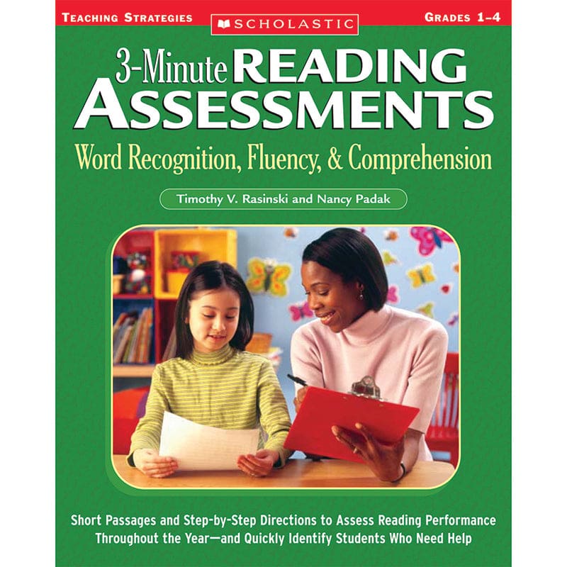 3 Minute Reading Assessments Word Recognition Gr 1-4 (Pack of 3) - Reading Skills - Scholastic Teaching Resources