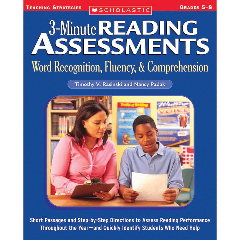 3 Minute Reading Assessments Word Recognition Gr 5-8 (Pack of 3) - Reading Skills - Scholastic Teaching Resources