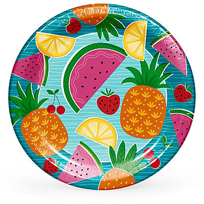 Berkley Jensen Fruit Frenzy 10" Paper Plates, 100 ct.