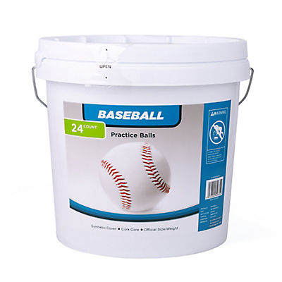 Coinus 9" Practice Baseballs with Bucket, 24 ct.