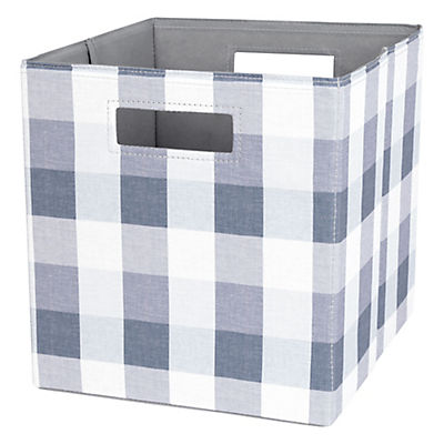Berkley Jensen Foldable Storage Cubes, 4 pk. - Blue Plaid