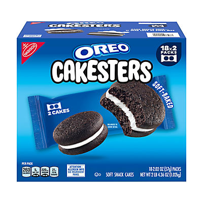 Oreo Cakesters Soft Snack Cakes, 18 pk./2.02 oz.