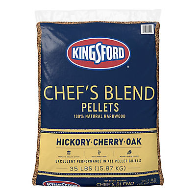 Kingsford 100% Natural Hardwood Blend Pellets, Cherry and Oak, 35 lbs.