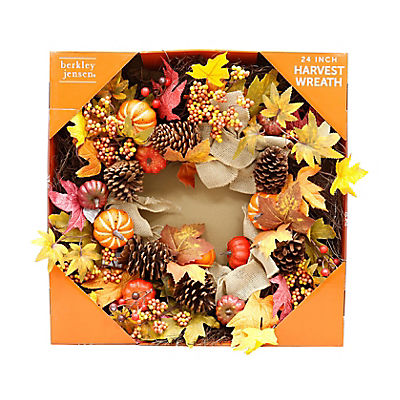 Berkley Jensen 24" Harvest Wreath - Orange