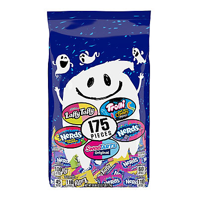 SweeTARTS, Nerds, Trolli, Laffy Taffy, Ghost Goodies Halloween Candy Mixed Bag, 175 ct.