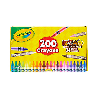Crayola Crayon Box Featuring Colors of the World, 200 ct.