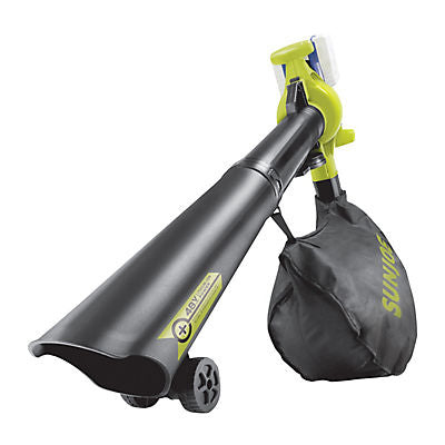 Sun Joe iON+ 48V 9 Gallon Cordless Leaf Blower, Vacuum and Mulcher Kit