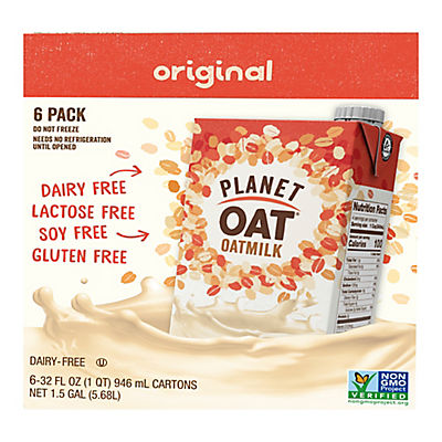 Planet Oat Original Oat Milk Cartons, 6 pk./32 oz.