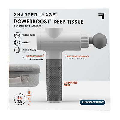 Sharper Image Powerboost Deep Tissue Percussion Massager Version 3.0 - White