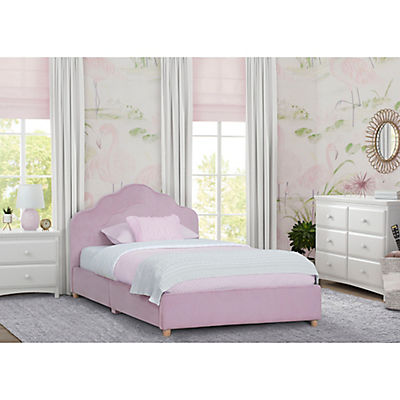Delta Children Upholstered Twin Bed - Light Pink