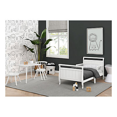 Delta Children Wood Sleigh Toddler Bed - White