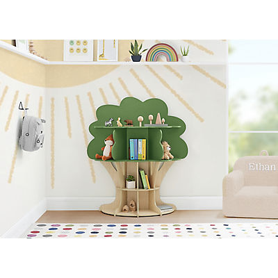 Delta Children Tree Bookcase  - Green/ Natural