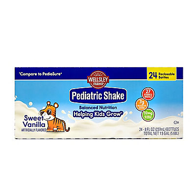 Wellsley Farms Pediatric Nutrition Shake - Vanilla, 24 ct./8 oz.