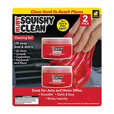 Ruby Squishy Clean Cleaning Gel, 2 Pk.