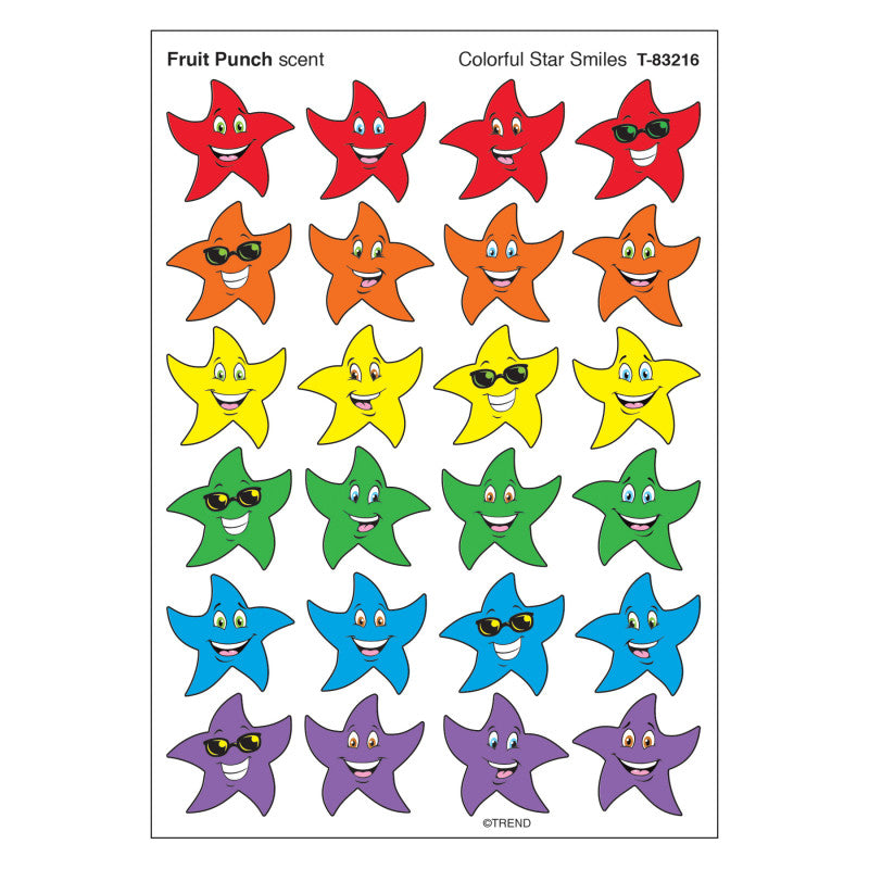 Stinky Stickers Colorful Star Smile (Pack of 12)