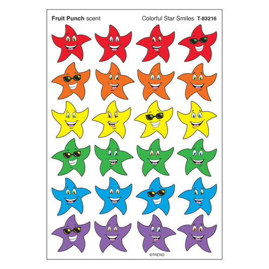 Stinky Stickers Colorful Star Smile (Pack of 12)