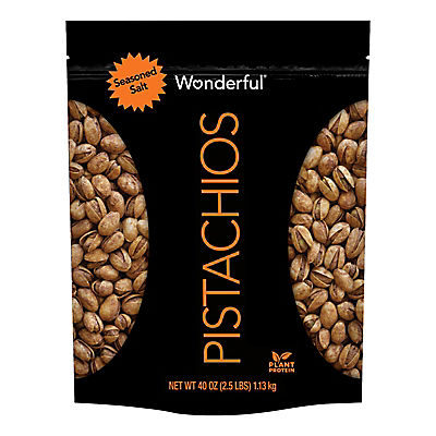 Wonderful Pistachios In Shell Seasoned Salt Pistachios in Resealable Pouch, 40 oz.