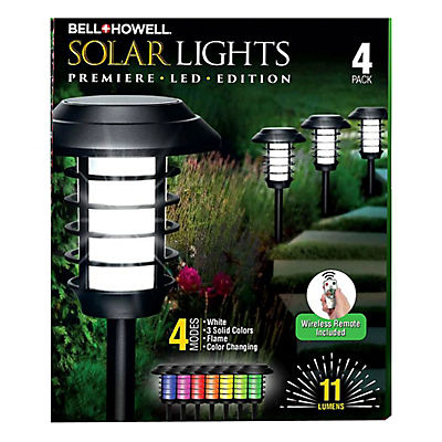 Bell + Howell Solar RGB Pathway Lights with Remote, 8 pk.