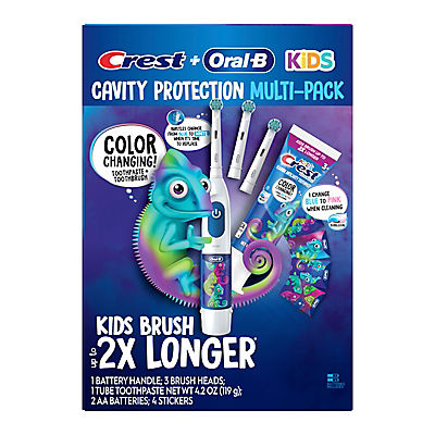 Oral-B Kid's Electric Battery Powered Toothbrush for Ages 3+, Extra Soft Bristles