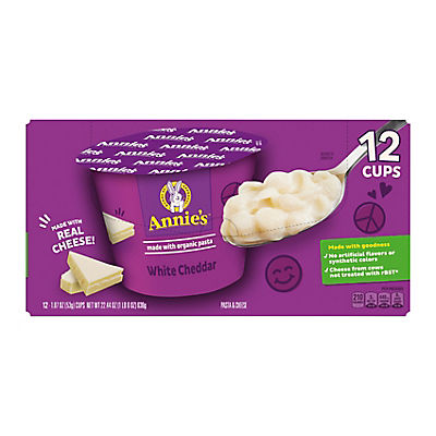 Annie's White Cheddar Microwave Mac And Cheese Cup, 12 pk./2 oz.