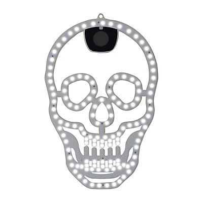 Berkley Jensen 16" Hi-Vibrant Motion And Singing Skull for Halloween, Indoor/Outdoor, Includes Stake and Suction Cup