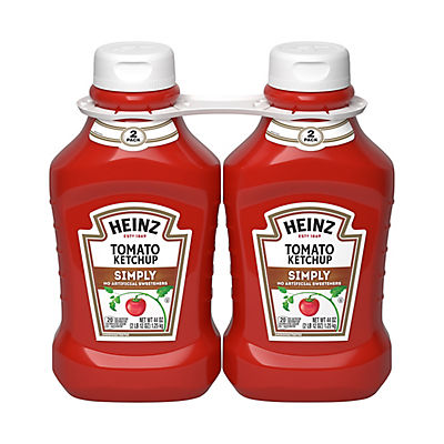 Heinz Simply Tomato Ketchup with No Artificial Sweeteners, 2 pk./44 oz.