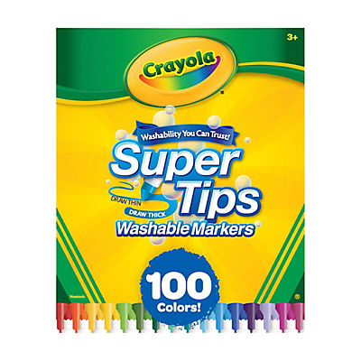 Crayola Washable Super Tips Markers, 100 ct. - Assorted