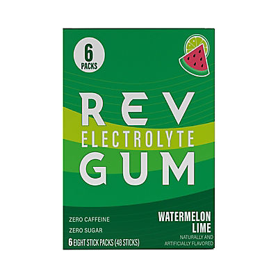 Rev Electrolyte Gum - Watermelon Lime, 6 ct.