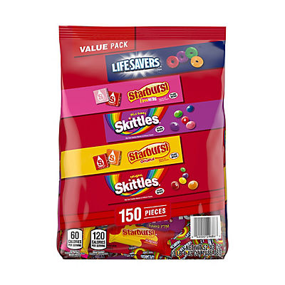 Skittles, Starburst & Life Savers Fruity Candy Variety Bulk Bag, 150 ct.