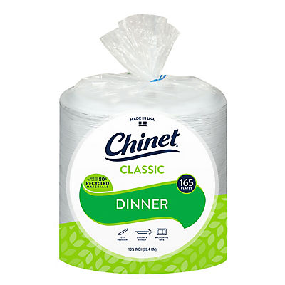 Chinet Classic 10.375" Dinner Plates, 165 ct.