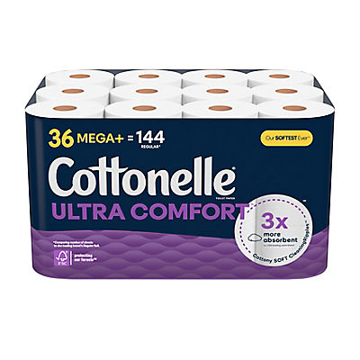Cottonelle Ultra Comfort 269-Sheet Toilet Paper, 36 Mega Plus Rolls