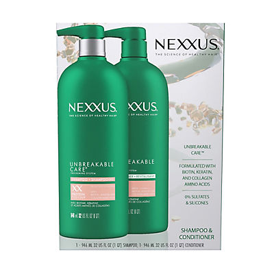 Nexxus Unbreakable Care Shampoo and Conditioner, 32 oz.