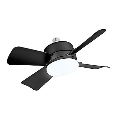 Bell + Howell Socket Fan Light - Matte Black Finish