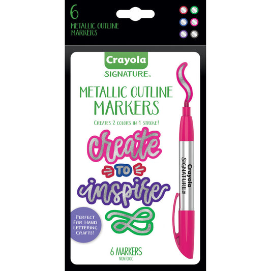 6Ct Metallic Outline Markers (Pack of 3)