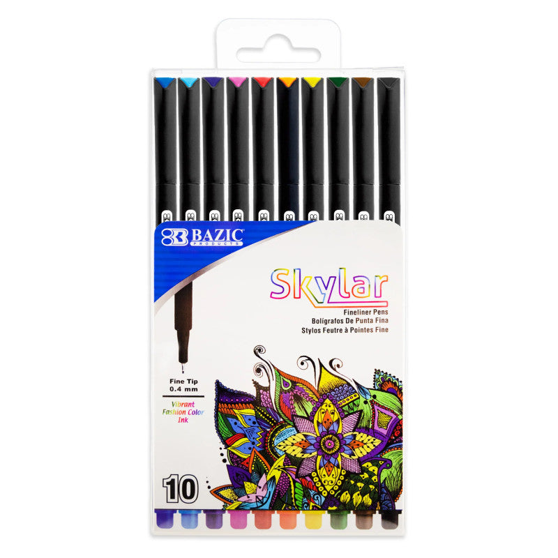 10 Color Skylar 0.4Mm Fineliner Pen (Pack of 8)