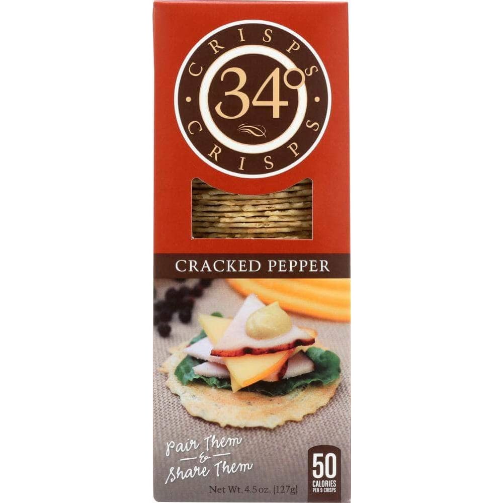 34 Degrees 34 Degrees Cracked Pepper Crispbread, 4.5 oz