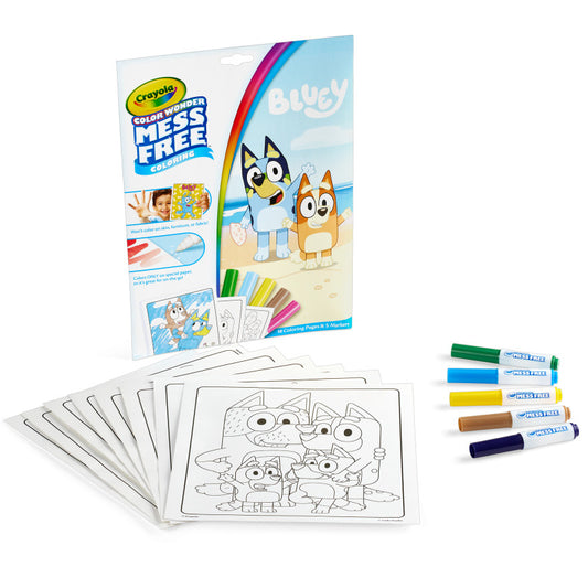 Bluey Coloring Pad & Markers Crayola Color Wonder (Pack of 6)