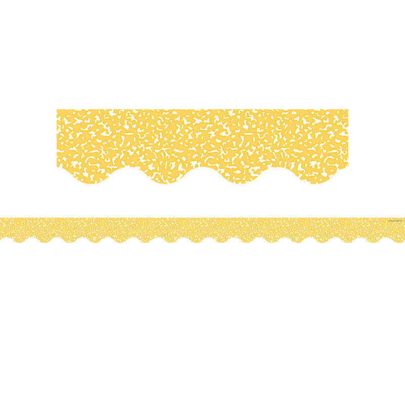 Composition Yellow Scalloped Border (Pack of 10)