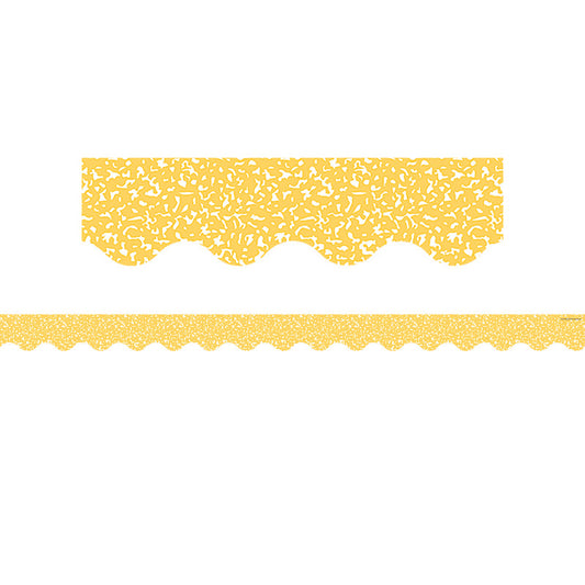 Composition Yellow Scalloped Border (Pack of 10)
