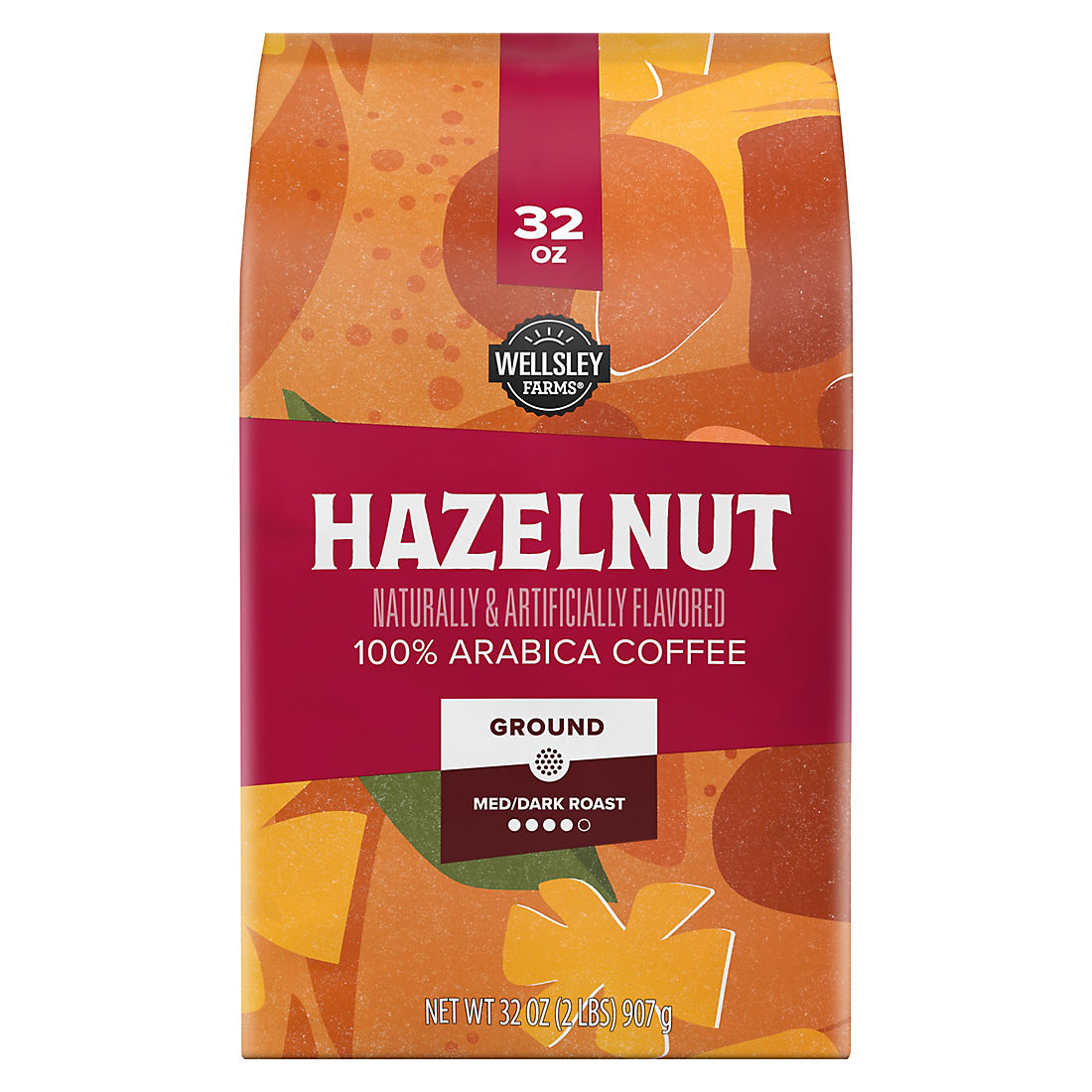 Wellsley Farms Hazelnut Ground Coffee, 32 oz.