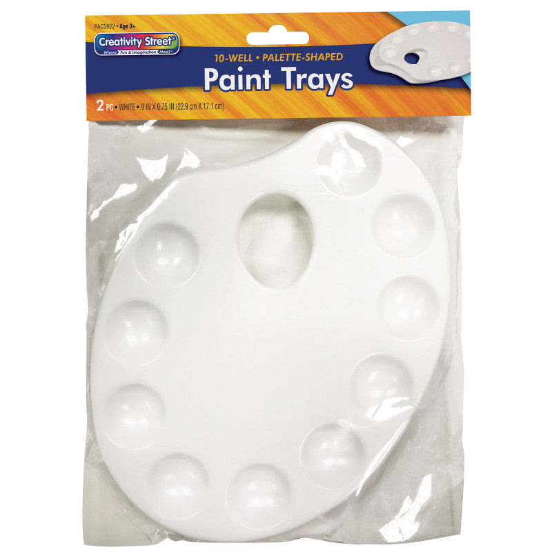 2Ct Palette Paint Trays 10 Wells Plastic (Pack of 12)