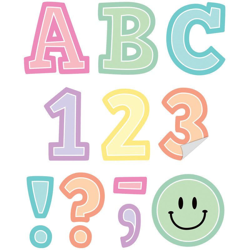 Pastel Pop Block Adhesive Letters 2In Uppercase (Pack of 3)
