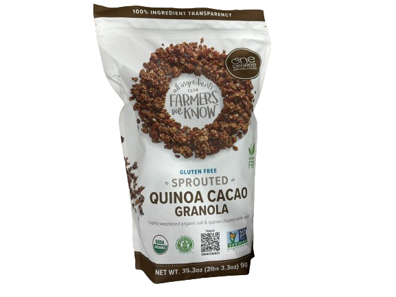 One Degree Gluten Free Sprouted Quinoa Cacao Granola, 35.3 oz.