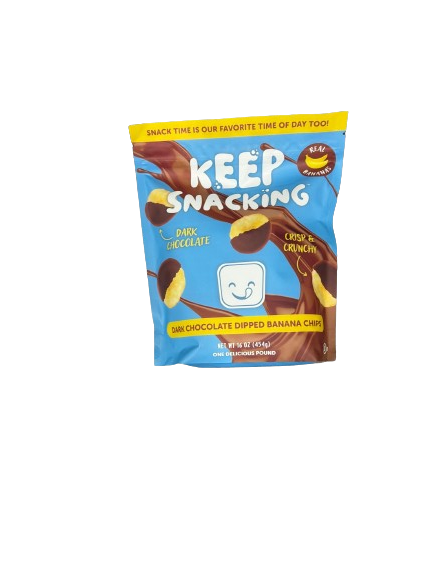 Keep Snacking Dark Chocolate Dipped Banana Chips, 16 oz.
