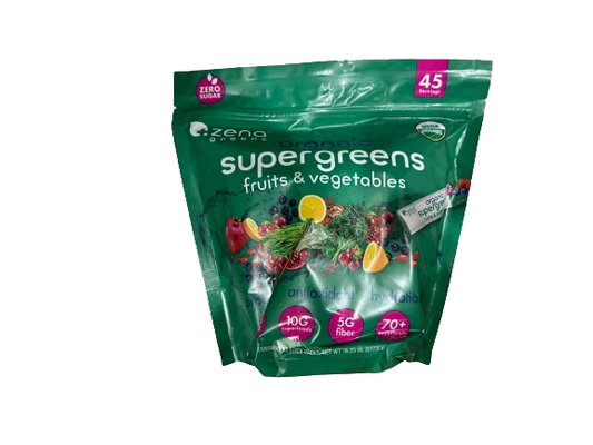 Zena Greens organic supergreens fruits & vegetables, 45 Count