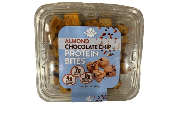 Bakery Street Almond Chocolate Chip Protein Bites, 18 oz.
