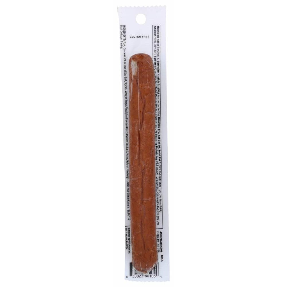 4505 MEATS Grocery > Pantry > Meat Poultry & Seafood 4505 MEATS: Snack Sausage Original, 2 oz